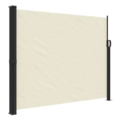 vidaXL Retractable Side Awning Outdoor Privacy Screen Shade Cream 160x300 cm