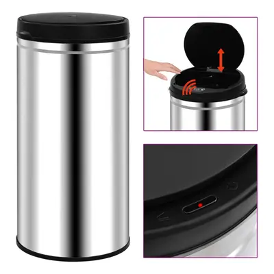 vidaXL Automatic Sensor Dustbin 70L Stainless Steel Kitchen Waste Dust Bin