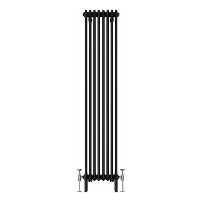 (1800x380mm, Black) NRG Traditional Cast Iron Style Style Radiator Four Column Designer Bathroom