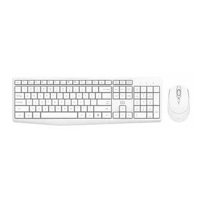 (White) 2.4G Wireless Keyboard & Mouse Set Keys Business Keyboard 1500DPI Buttons Silent Optical