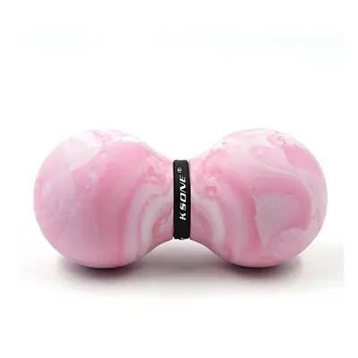 (Pink) Double Lacrosse Ball Peanut Massage For Thoracic Spine Upper Back Neck Scapula