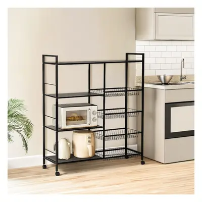 Kitchen Microwave Oven Vegetable Storage Cart