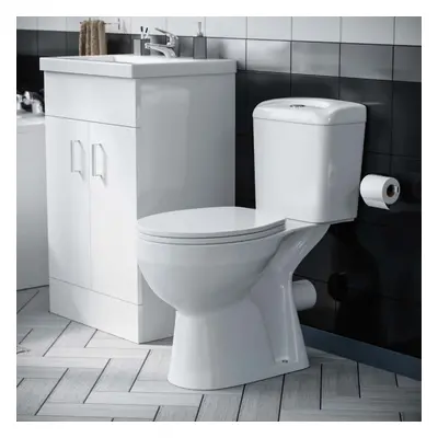 Nanuya 500mm Flat Pack Vanity & WC Toilet Pan with Soft Close Seat Suite