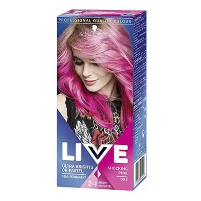 Schwarzkopf Live Ultra Bright or Pastel Colouration, Shocking Pink Number - Pack of