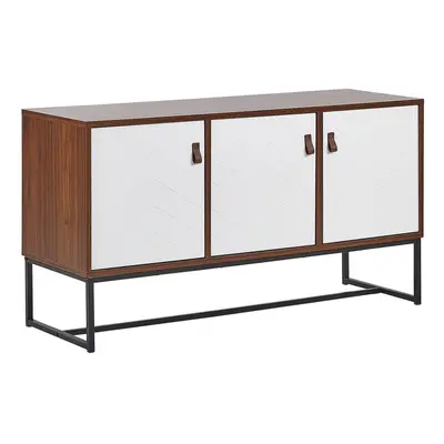 3 Door Sideboard NUEVA cm Dark Wood