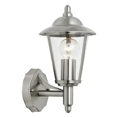 IP44 Outdoor Wall Lamp Stainless Steel Traditional Lantern Porch Door Uplight