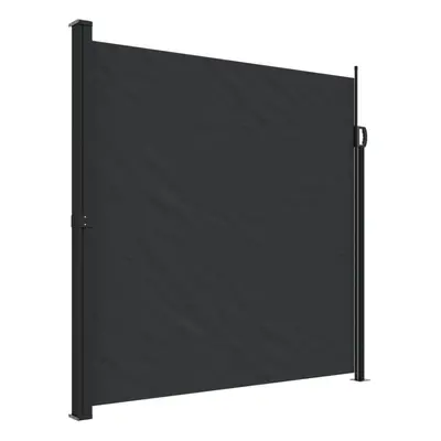 vidaXL Retractable Side Awning Outdoor Privacy Screen Shade Black 200x600 cm