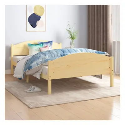 vidaXL Solid Pine Wood Bed Frame 120x200 cm Bedroom Furniture Wooden Bed Base