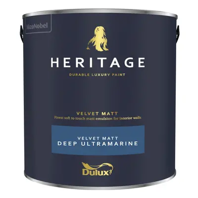 Dulux Heritage Velvet Matt Emulsion Paint 2.5 Litres Deep Ultramarine