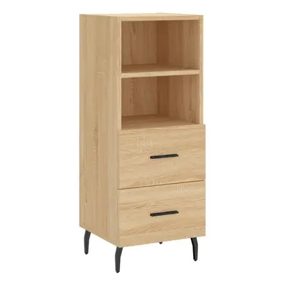 (sonoma oak) vidaXL Sideboard Storage Cabinet Side Cabinet Cupboard White Engineered Wood