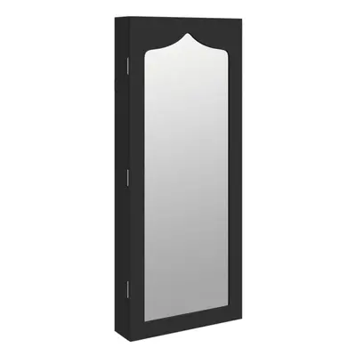 (black) vidaXL Mirror Jewellery Cabinet Jewelry Armoire Mirror Organiser Wall Mounted