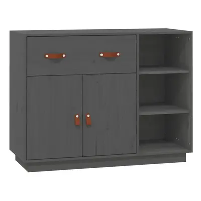 (grey) vidaXL Solid Wood Pine Sideboard Home Organiser Side Cabinet Multi Colours