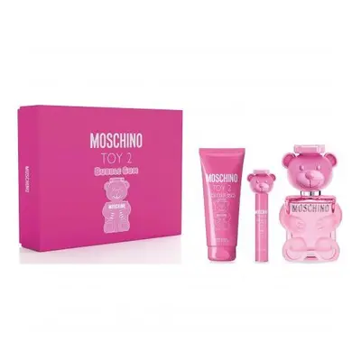 Moschino Toy Bubble Gum Pcs Set For Women: 3.4 Eau De Toilette + 3.4 Body Lotion + 0.3 Eau De To