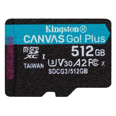 Kingston SDCG3/512GBSP micro SD Card (512 GB microSDXC Canvas Go Plus 170R A2 U3 V30 Without SD 