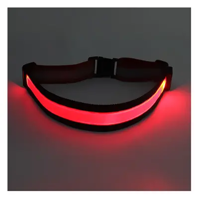 (Red) Flashing Belt USB Charging Reflective Warning light Luminous Cycling