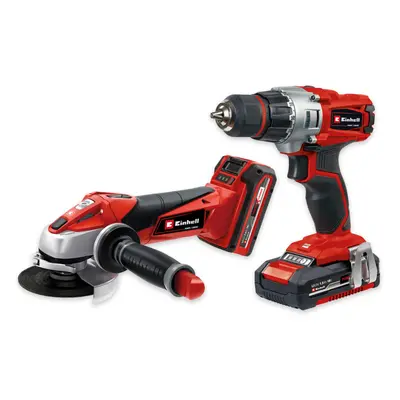 Einhell Drill Driver Angle Grinder Kit 18V With Battery Charger Power X-Change