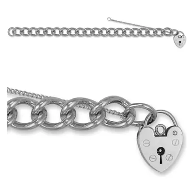 Jewelco London Sterling Silver charm Charm Bracelet - 10mm gauge - ACB010