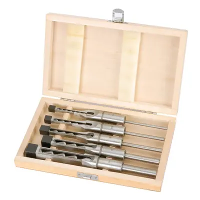 Hollow Square Mortice Chisel and Bit Set (5 Piece)