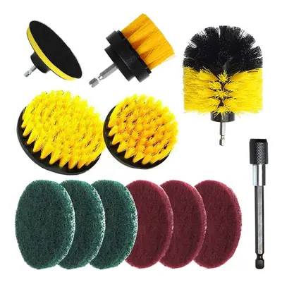 12Pcs Drill Brush Set Tub Cleaner Grout Power Scrubber Cleaning Attachments Kit