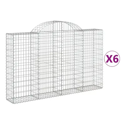 (200 x x 120/140 cm/ pcs) vidaXL Arched Gabion Basket Stone Basket Gabion Retaining Wall Galvani