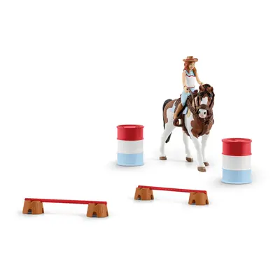 Schleich Horse Club, Horse Toys for Girls and Boys, Hannah's Western Riding Horse Set with Rider