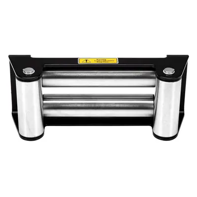 WINCHMAX Large Roller Fairlead, Black. Heavy Duty Zinc Plated Rollers.