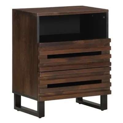 (light brown, solid mango wood) vidaXL Bedside Cabinet Bedroom Nightstand Bed Table Brown Solid 