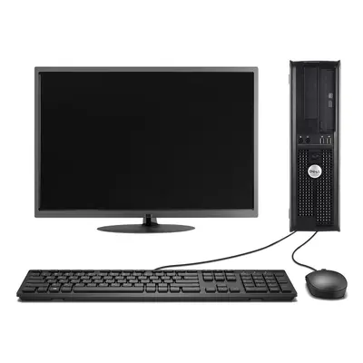 FCS FAST DELL BUNDLE COMPUTER TOWER PC SET SYSTEM QUADCORE 8GB 1TB 19" TFT