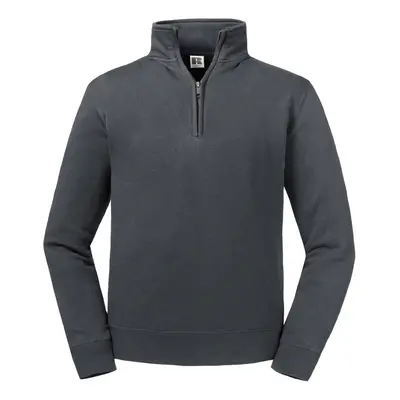 (4XL, Convoy Grey) Russell Mens Authentic Quarter Zip Sweatshirt