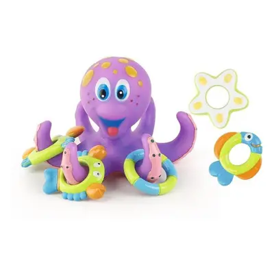 Floating Soft Rubber ABS Baby Bath Toys with Marine Animal Rings Cast Circle for Kids Gift