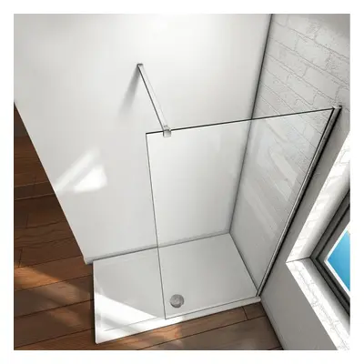 Shower Screen Panel Support Bar Wet Room Fixed Frameless Enclosure mm