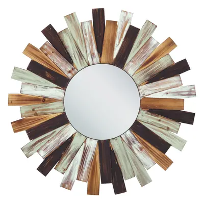 Wall Mirror TAMPICO cm cm Wood Multicolour