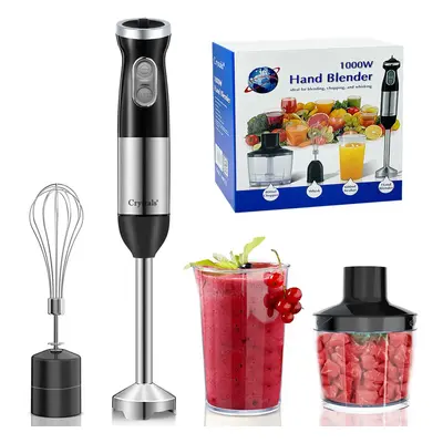 Hand Blender Mixer 1000W Chopper Mixer Bowl & Beaker Stainless Steel