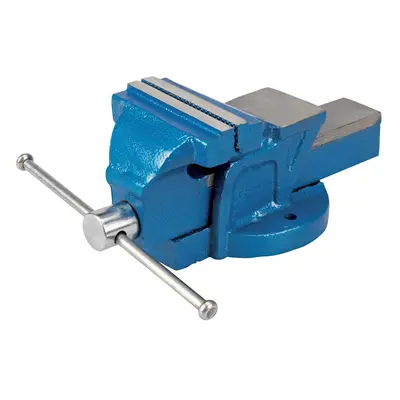 Silverline Workshop Vice 100mm (4") Jaw Capacity 100mm / 4.5kg (633792), Blue