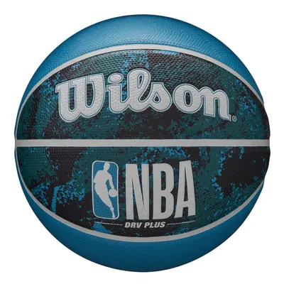 WILSON NBA DRV Plus Vibe Outdoor Basketball - Size 6-28.5", Black/Blue