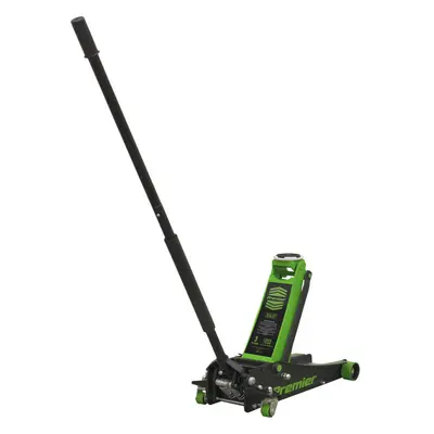 Twin Piston Hydraulic Trolley Jack - 3000kg Capacity - 533mm Max Height - Green