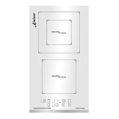 Kaiser Grand Chef 28.8cm Domino Hob | White Glass Ceramic Cooktop