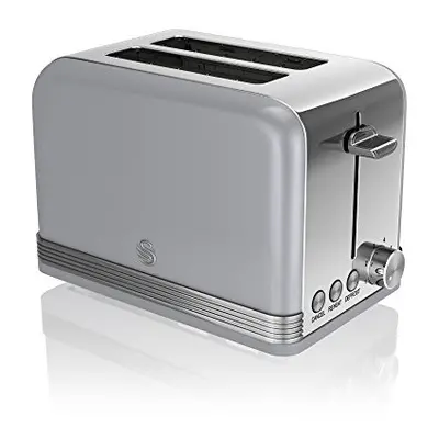 Swan ST19010GRN Retro 2-Slice Toaster with Defost/Reheat/Cancle Functions, Cord Storage, 815W, R