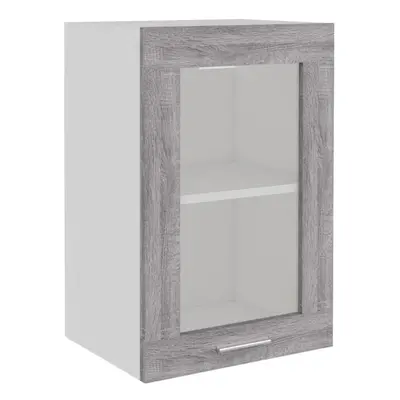 (grey sonoma, hanging glass cabinet cm) vidaXL Kitchen Cabinet Home Storage Shelf Organiser Cupb