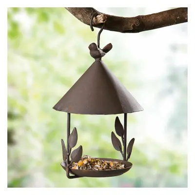 Bird Feeder Bird Iron Rainproof Windproof Hanging Style Feeder for Outdoor Various Pet Birds Fee