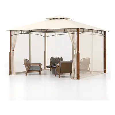 2-Tier Roof Outdoor Gazebo w/ Netting x 300cm Patio Canopy