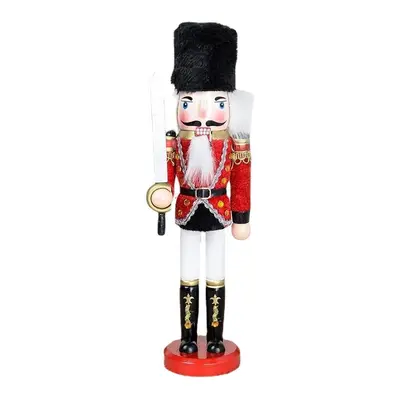 (A) Wooden Nutcracker Doll Soldier Vintage Handcraft Decoration Christmas Gifts