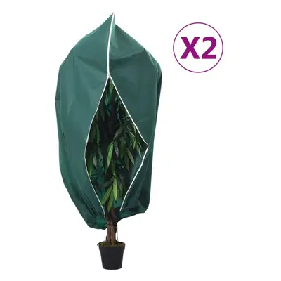 (green, 3.93 x 3.5 m/ pcs) vidaXL Plant Fleece Covers with Zip Outdoor Garden Frost Protection g