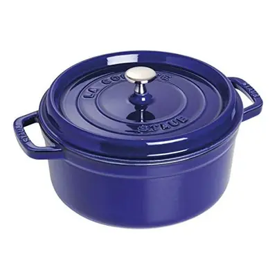 STAUB Cast Iron Roaster/Cocotte, Round, cm, 8.35 L, Dark Blue