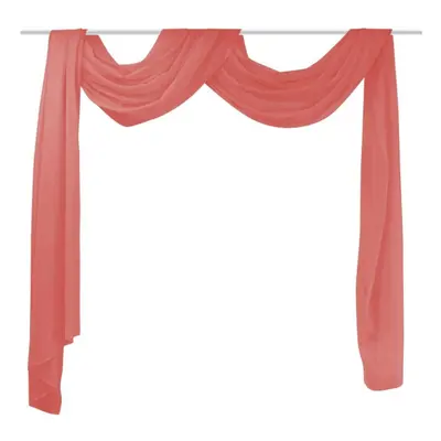 Cross Curtain Made Of Voile X cm Red