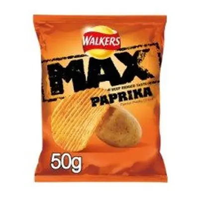 Walkers Max Paprika Crisps 50g (24 x 50g)