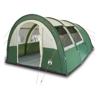 vidaXL Camping Tent Tunnel 4-Person Lightweight Dome Tent Green Waterproof