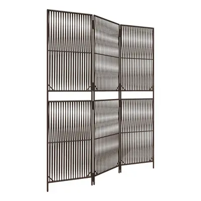 vidaXL Room Divider Panels Privacy Screen Balcony Screen Brown Poly Rattan