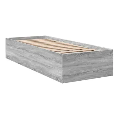 (grey sonoma, x cm/ cm) vidaXL Bed Frame Bed Base Sonoma Oak 75x190 cm Small Single Engineered W