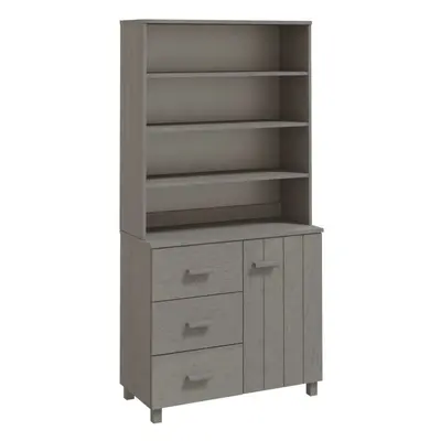 (light grey) vidaXL Highboard Solid Wood Pine Drawer Side Cabinet Furniture Multi Colours